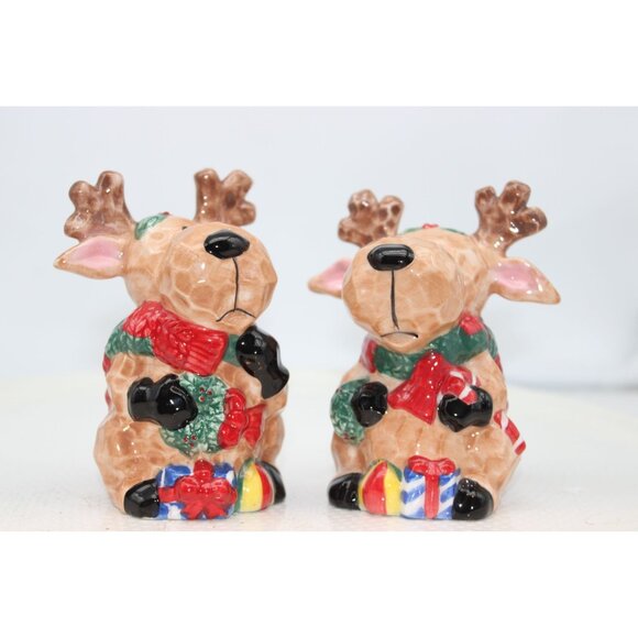 Salt & Pepper Shakers - Holiday Reindeer by Homespun Holiday - Picture 1 of 5